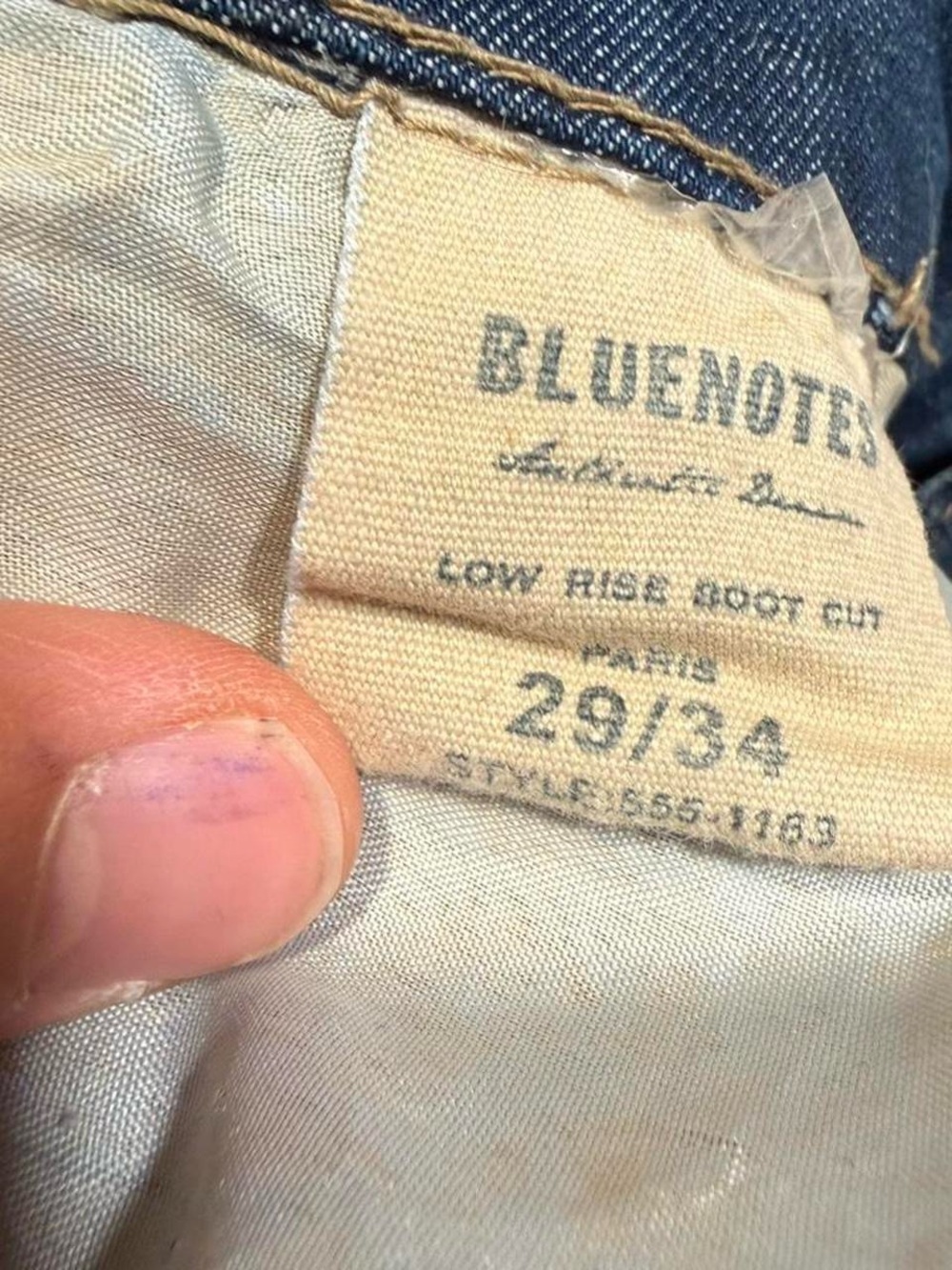 Y2K Bluenotes Embroidered Faded Low Rise Slim Bootcut Jeans - Picture 5 of 5